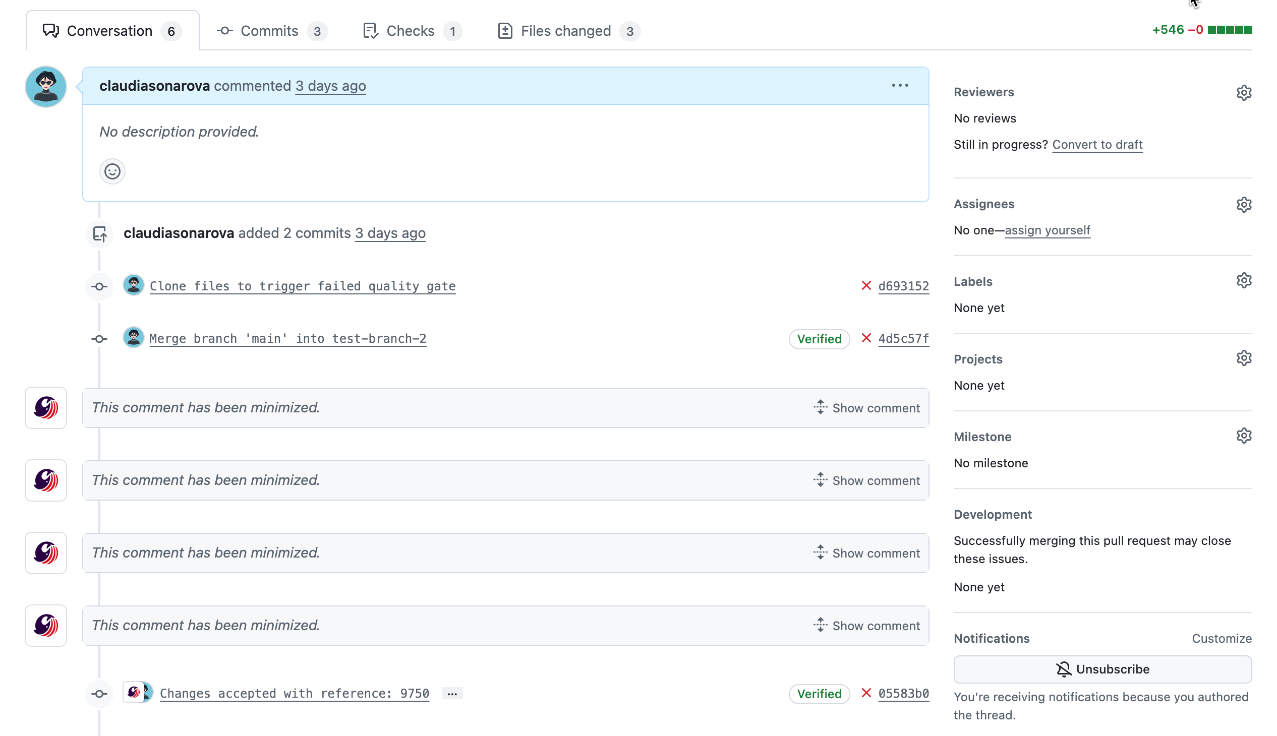 The SonarQube Remediation Agent's comment history and commit will retain all of the information needed to understand the proposed changes to your code.