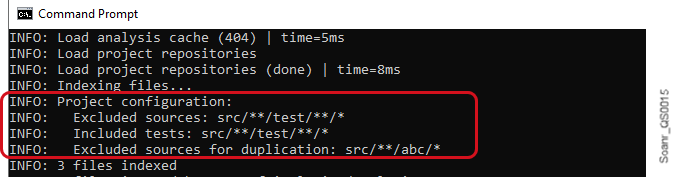 Your SonarQube Cloud project's source and test files can be examined in the INFO logs produced by the SonarScanner.