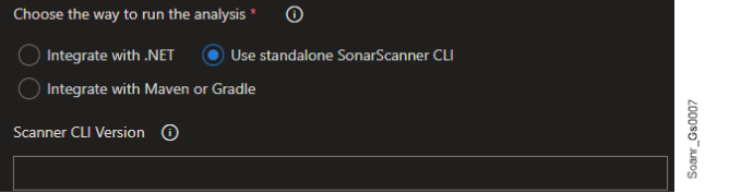 When specifying a specific version of the SonarScanner CLI, select Use standalone SonarScanner CLI when setting up your pipeline, and give it the full version number.