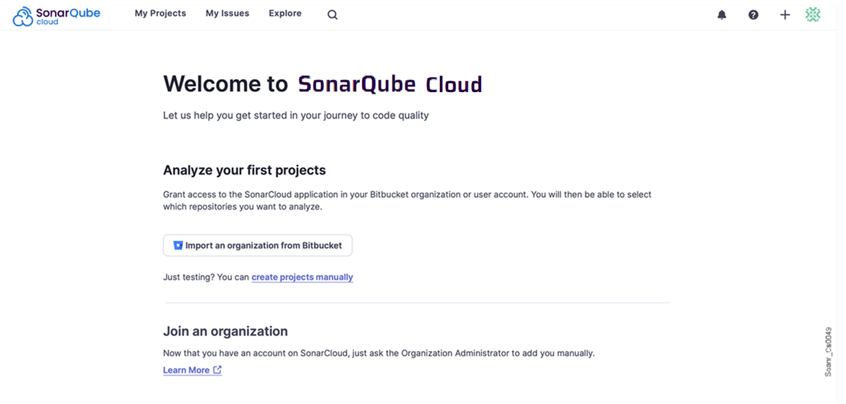 Welcome to SonarQube Cloud for the first time.