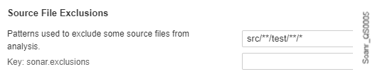 You can set your Source File Exclusions using the SonarQube Cloud property sonar.exclusions.